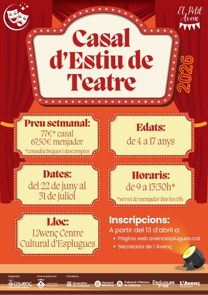 Casal d'estiu 2026, Casal d'estiu de teatre 2026